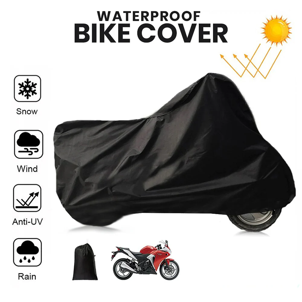 Bike Cover Full Size 70 - 125cc Motorcycle Motorbike Cover WaterProof Top Parking Cover