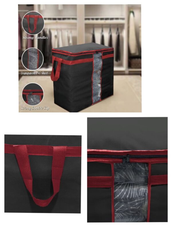 Non Woven Multipurpose Storage Bag - Black - Image 2
