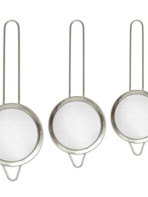 Tea Strainer Set Pack Of 3 Pcs Stainless Steel