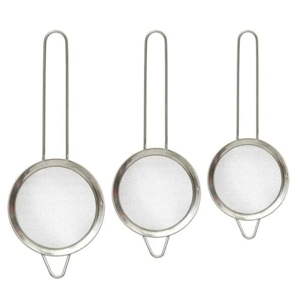 Tea Strainer Set Pack Of 3 Pcs Stainless Steel