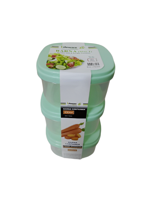 Lifemax Food Storage 400ml Containers Set of 3 - Image 2
